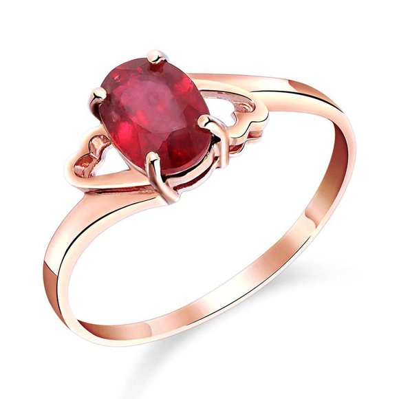 Galaxy Gold Products Jewelry - 14K. SOLID GOLD RING WITH NATURAL RUBY